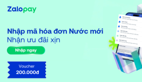 Nhập mã hóa đơn Nước, nhận ưu đãi đến 200K